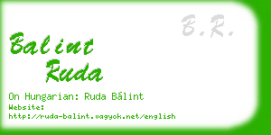balint ruda business card